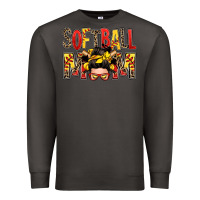 Smoke softball mom messy bun Premium Sweatshirt - Zillion Design Studio
