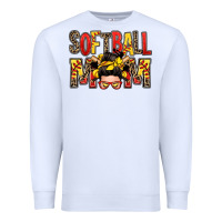 White softball mom messy bun Premium Sweatshirt - Zillion Design Studio