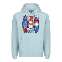 Blue Mist red white and boozy Premium Hoodie - JahusDesignShop