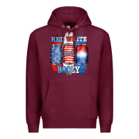 Burgundy red white and boozy Premium Hoodie - JahusDesignShop