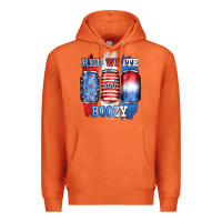Carrot red white and boozy Premium Hoodie - JahusDesignShop