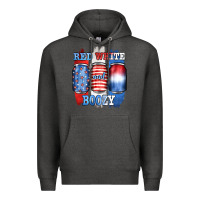Charcoal Heather red white and boozy Premium Hoodie - JahusDesignShop