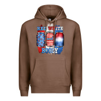 Chestnut red white and boozy Premium Hoodie - JahusDesignShop