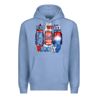 Colony Blue red white and boozy Premium Hoodie - JahusDesignShop