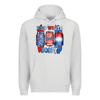Dove Grey red white and boozy Premium Hoodie - JahusDesignShop