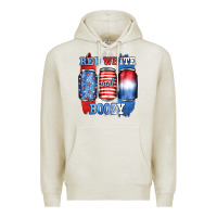Oatmeal Heather red white and boozy Premium Hoodie - JahusDesignShop