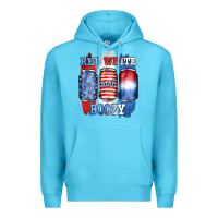 Ocean Blue red white and boozy Premium Hoodie - JahusDesignShop