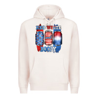 Pale Pink red white and boozy Premium Hoodie - JahusDesignShop