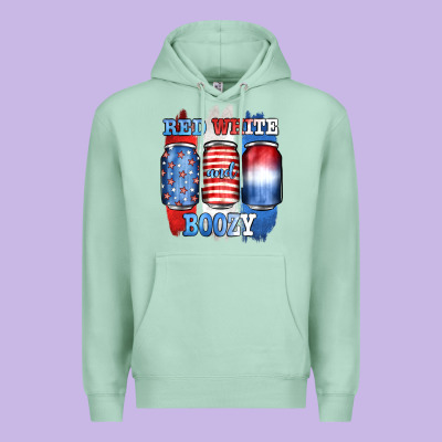 Red White And Boozy Premium Hoodie Designed By Jahusdesignshop