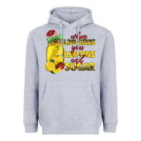 Heather Grey when life gives you lemons add sugar Heavyweight Hoodie - texasbilliewilder