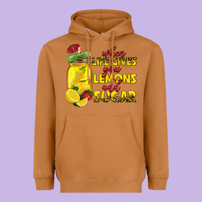 When Life Gives You Lemons Add Sugar Heavyweight Hoodie Designed By Texasbilliewilder