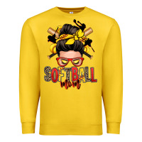 Lemon softball mom messy bun Premium Sweatshirt - Zillion Design Studio