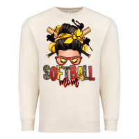 Sandshell softball mom messy bun Premium Sweatshirt - Zillion Design Studio