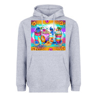 Heather Grey stitch summer coffee cups Heavyweight Hoodie - Zillion Design Studio