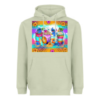 Matcha stitch summer coffee cups Heavyweight Hoodie - Zillion Design Studio