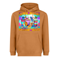 Meerkat stitch summer coffee cups Heavyweight Hoodie - Zillion Design Studio
