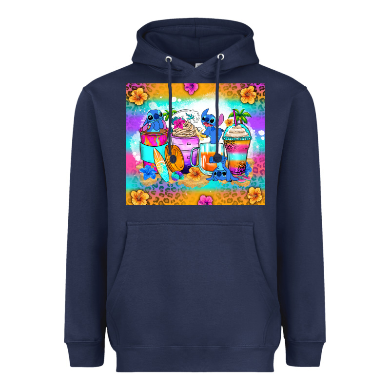 Stitch Summer Coffee Cups Heavyweight Hoodie by Zillion Design Studio | Teevron