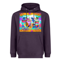 Plum stitch summer coffee cups Heavyweight Hoodie - Zillion Design Studio