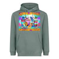 Sage stitch summer coffee cups Heavyweight Hoodie - Zillion Design Studio
