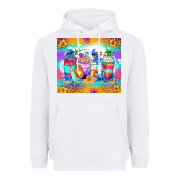 White stitch summer coffee cups Heavyweight Hoodie - Zillion Design Studio