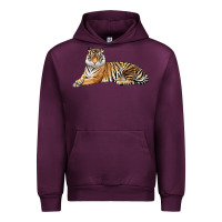Mauve Wine Tiger Urban Hoodie - LillyAllenDesigns