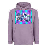Lavender stitch coffee cups Heavyweight Hoodie - Zillion Design Studio