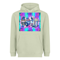 Matcha stitch coffee cups Heavyweight Hoodie - Zillion Design Studio