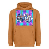 Meerkat stitch coffee cups Heavyweight Hoodie - Zillion Design Studio