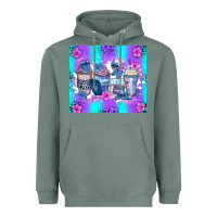 Sage stitch coffee cups Heavyweight Hoodie - Zillion Design Studio