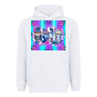 White stitch coffee cups Heavyweight Hoodie - Zillion Design Studio