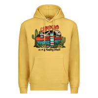 Antique Gold camping is my happy place Premium Hoodie - JahusDesignShop