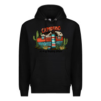 Black camping is my happy place Premium Hoodie - JahusDesignShop