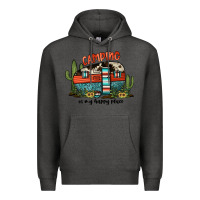 Charcoal Heather camping is my happy place Premium Hoodie - JahusDesignShop