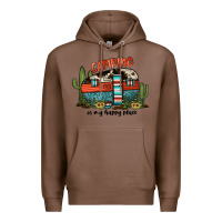 Chestnut camping is my happy place Premium Hoodie - JahusDesignShop
