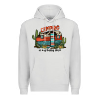 Dove Grey camping is my happy place Premium Hoodie - JahusDesignShop