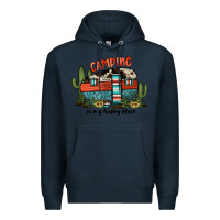 Navy camping is my happy place Premium Hoodie - JahusDesignShop