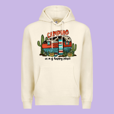 Camping Is My Happy Place Premium Hoodie Designed By Jahusdesignshop