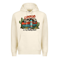 Tofu camping is my happy place Premium Hoodie - JahusDesignShop
