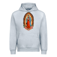 Heather Grey our lady of guadalupe leopard and roses Urban Hoodie - BarkalooDesign