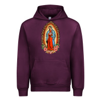 Mauve Wine our lady of guadalupe leopard and roses Urban Hoodie - BarkalooDesign