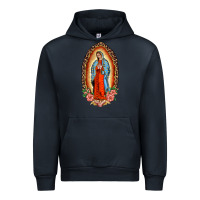 Navy our lady of guadalupe leopard and roses Urban Hoodie - BarkalooDesign