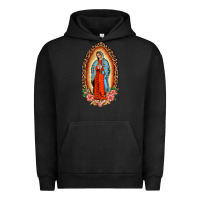 Pigment Black our lady of guadalupe leopard and roses Urban Hoodie - BarkalooDesign