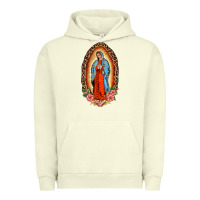 Pigment Pistachio our lady of guadalupe leopard and roses Urban Hoodie - BarkalooDesign