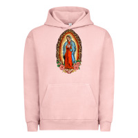 Pigment Salmon our lady of guadalupe leopard and roses Urban Hoodie - BarkalooDesign