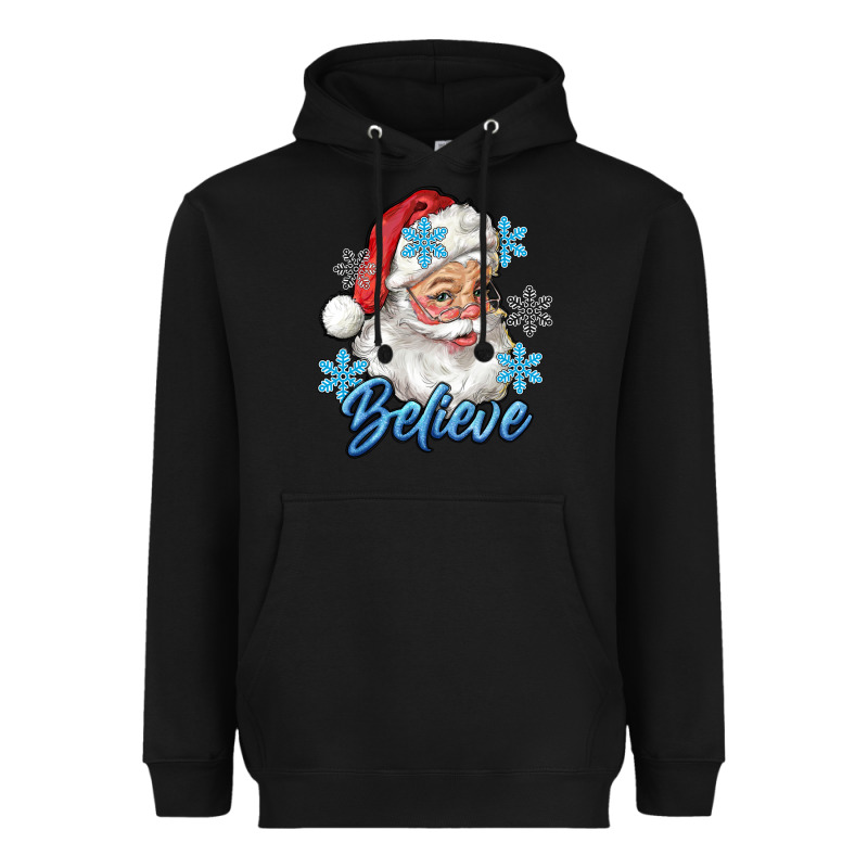 Santa Blue Believe Heavyweight Hoodie by RanaPortraitStore | Teevron