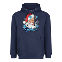 Navy santa blue believe Heavyweight Hoodie - RanaPortraitStore