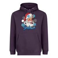 Plum santa blue believe Heavyweight Hoodie - RanaPortraitStore