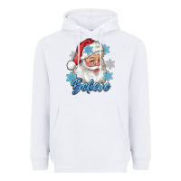 White santa blue believe Heavyweight Hoodie - RanaPortraitStore