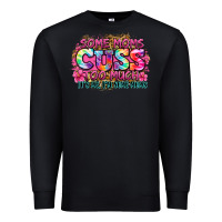 Black some moms cuss too much it's me i'm some moms Premium Sweatshirt - Zillion Design Studio