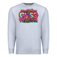 Heather Grey some moms cuss too much it's me i'm some moms Premium Sweatshirt - Zillion Design Studio
